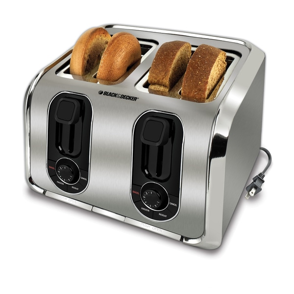 black and decker stainless steel toaster