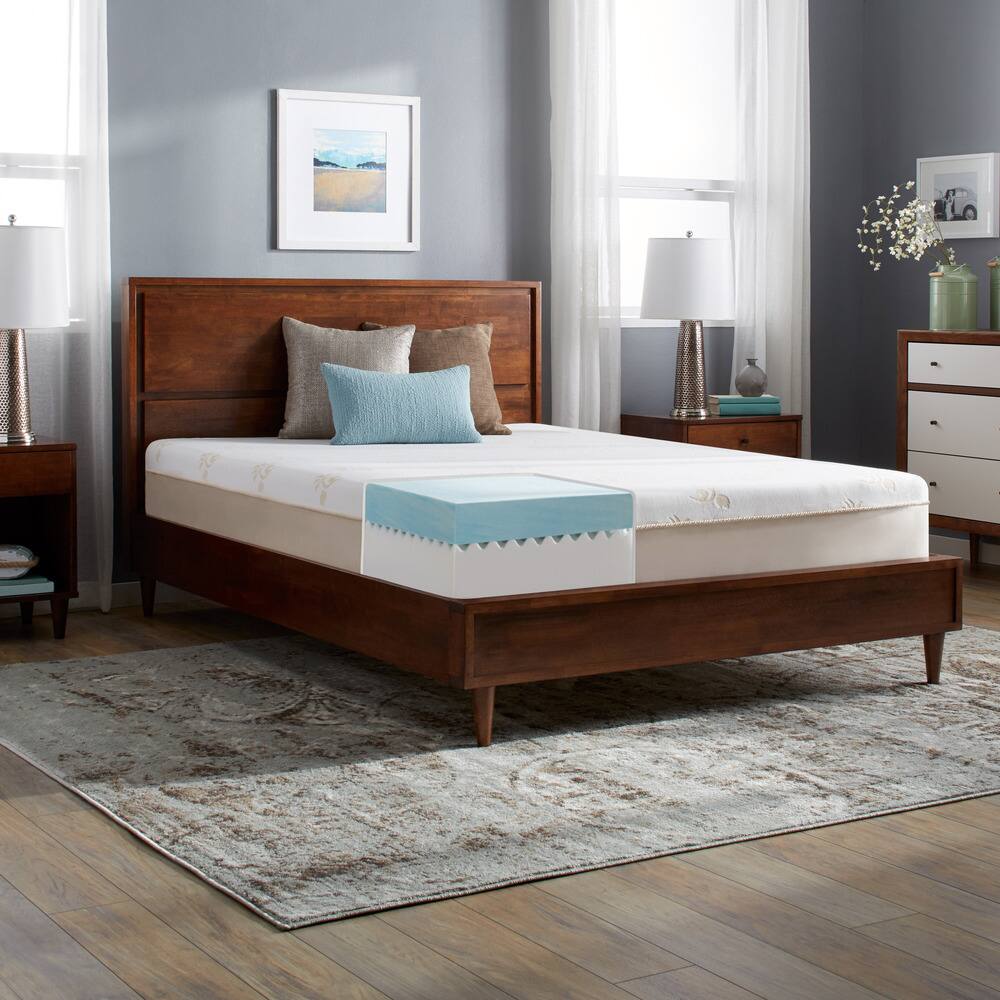 Slumber Solutions Gel Memory Foam 12-inch Queen-size Mattress - White