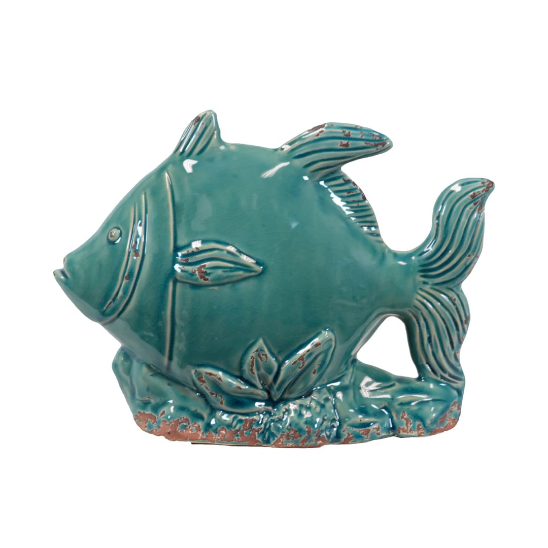 Decorative Blue Ceramic Fish