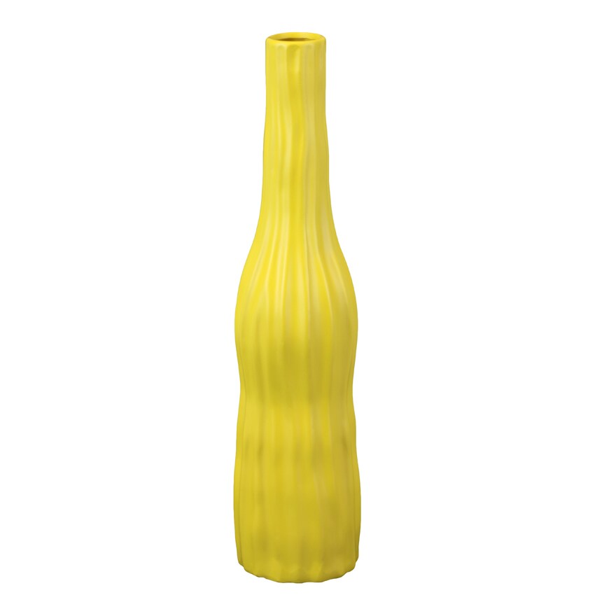 Decorative Yellow Ceramic Vase