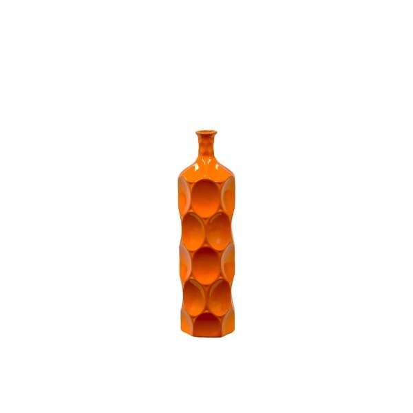Medium Orange 18-inch Ceramic Bottle