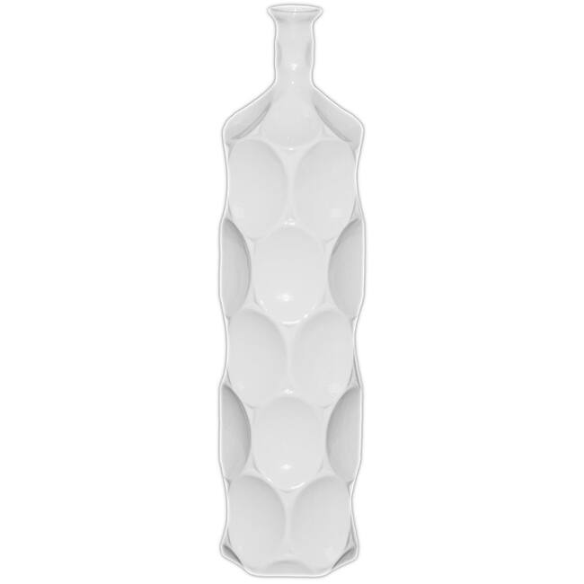 Large White 22-inch Ceramic Bottle