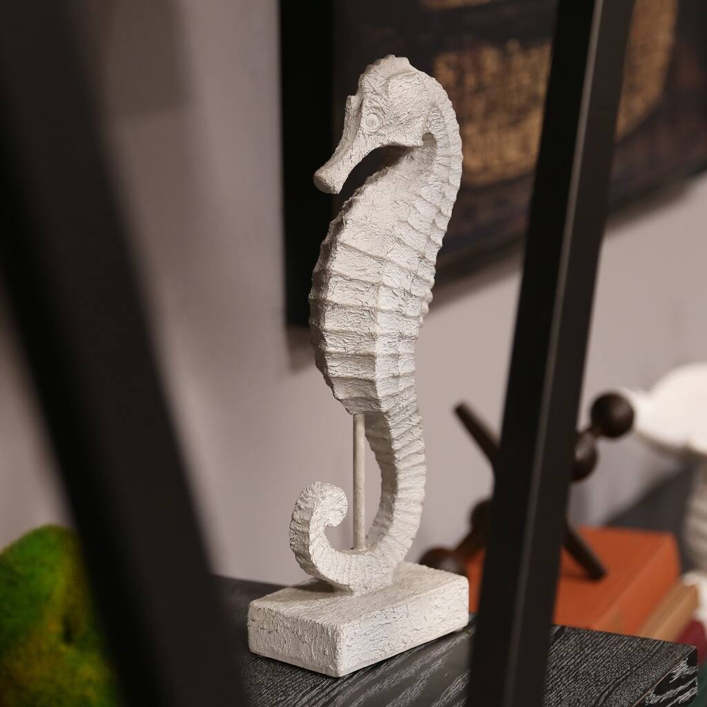 Resin Seahorse White