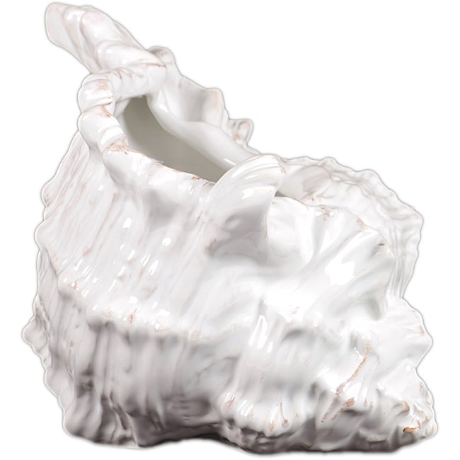 Decorative Ceramic Seashell White