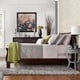 preview thumbnail 1 of 3, Milford Louis Phillip Warm Brown Queen-size Sleigh Bed by iNSPIRE Q Classic