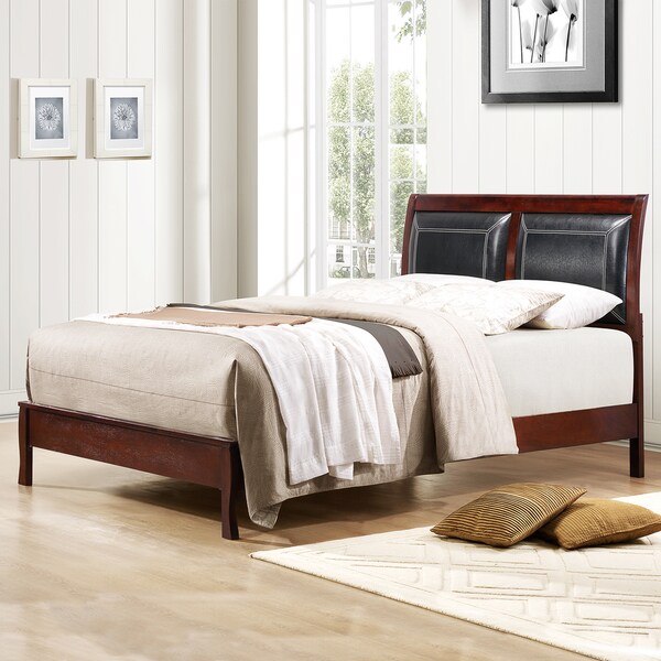 TRIBECCA HOME Swinford Faux Leather Upholstered Twin-size Bed