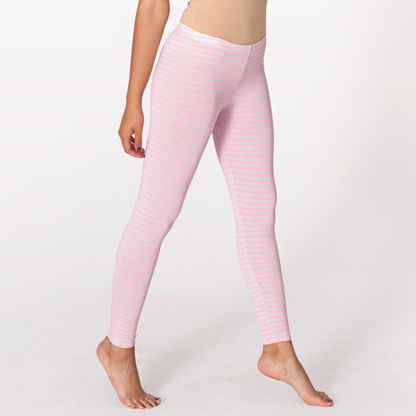 American Apparel Women's Pink Stripe Leggings (XS) American Apparel Lounge Pants