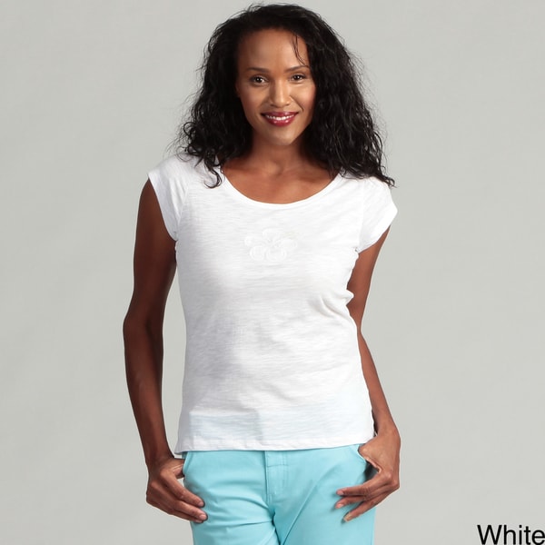 Women's Scoop neck Cotton Tee Tops