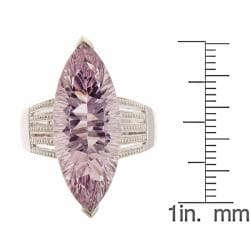 D'Yach Sterling Silver Pink Amethyst Ring D'Yach Gemstone Rings