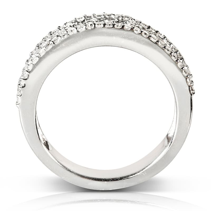 Annello by Kobelli 14k White Gold 3/5ct TDW Diamond Wedding Band (H-I, I2)