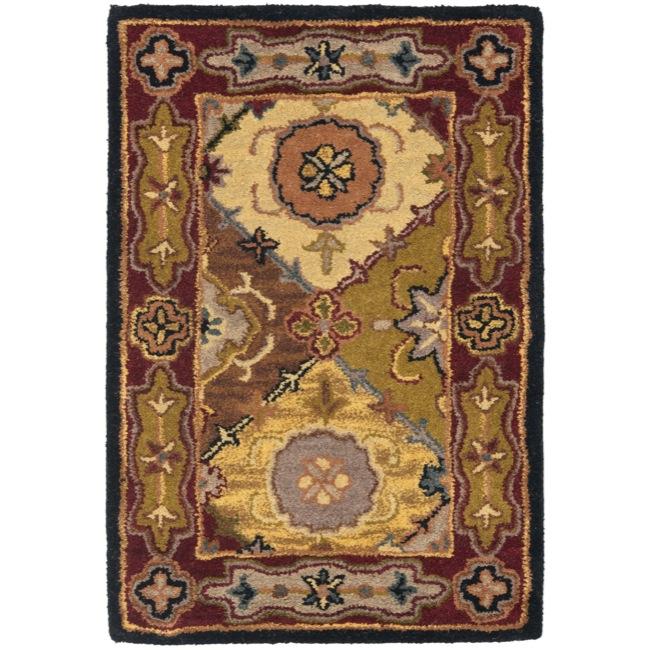 Handmade Heritage Bakhtiari Multi/ Red Wool Runner (2'3 x 4') Safavieh 3x5   4x6 Rugs