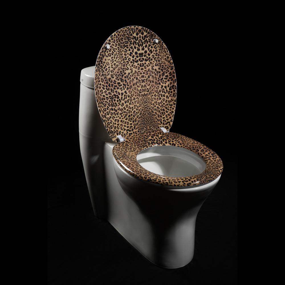 Leopard print Designer Melamine Toilet Seat Cover   Shopping