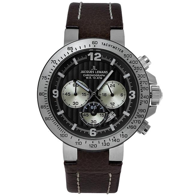 Jacques Lemans Mens Chronograph Leather Watch