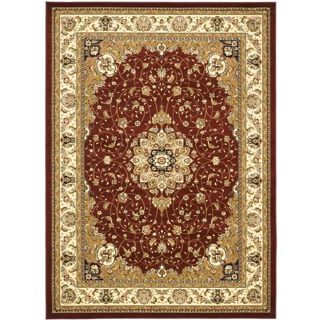Lyndhurst Collection Red/ Ivory Rug (9 X 12)
