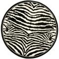Safavieh Lyndhurst Contemporary Zebra Black/ White Rug (5' 3 Round) - 5' 3