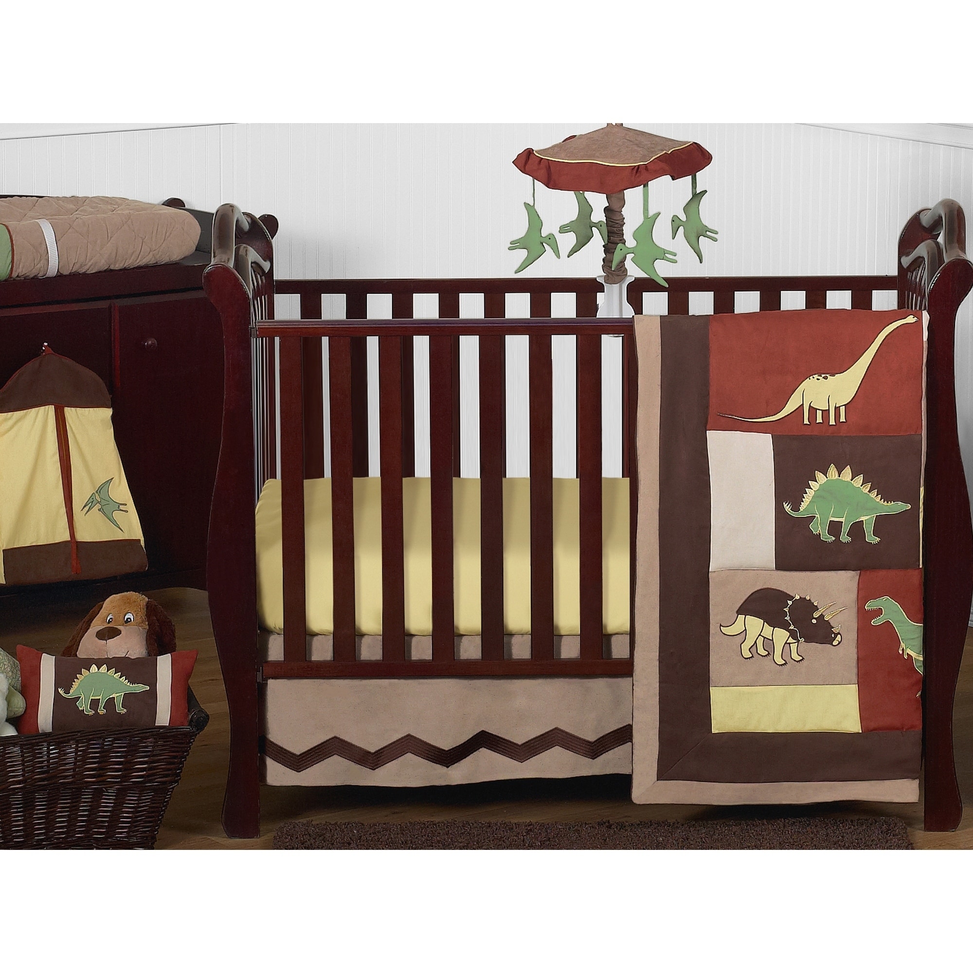 Sweet jojo dinosaur crib bedding hot sale