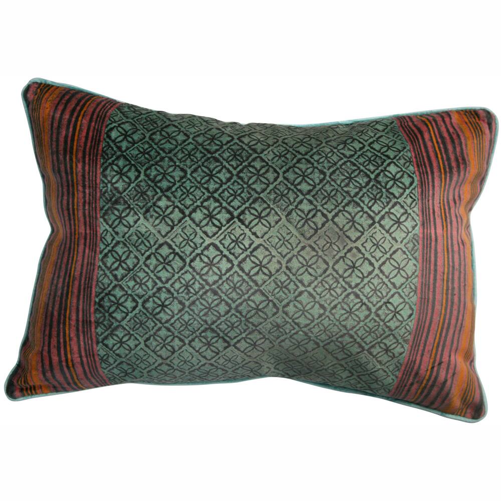 Nuloom Handmade Ethnic Chic Aqua Decorative Pillow