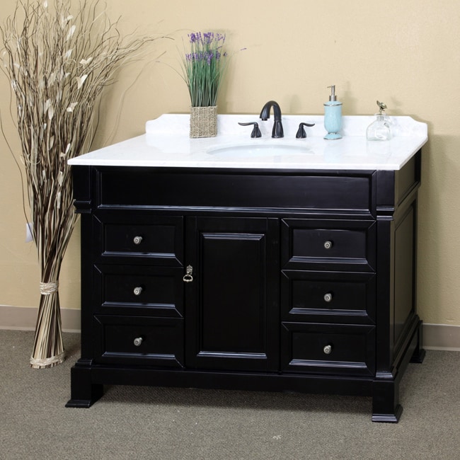 Olivia Espresso Finish 60 inch Single Wood Bathroom Vanity