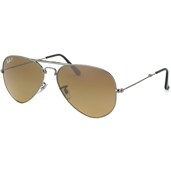 Shop Ray-Ban Unisex 'RB3479 Foldable Aviator 004/M2' Gunmetal Metal ...