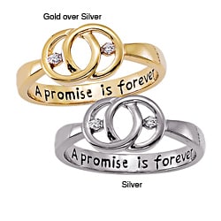 Samara Sterling Silver 'Faith' Ring - 13673405 - Overstock.com Shopping ...