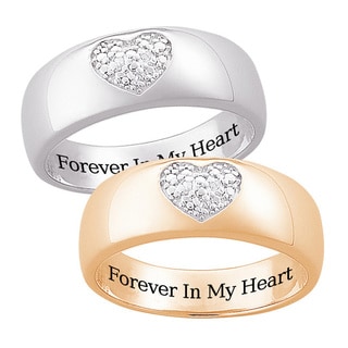 Sterling Silver or 14k Gold Over Silver Engraved 'Forever in My Heart ...