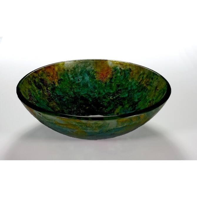 Green Glass Sink Bowl