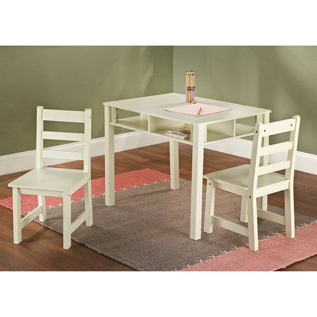 Simple Living 3-Piece Kids Storage Table and Chair Set