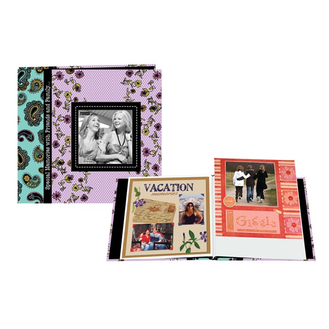 Pioneer 8 X 8 Inch Lilac Designer Raised Frame Scrapbook With Bonus Refill Pages