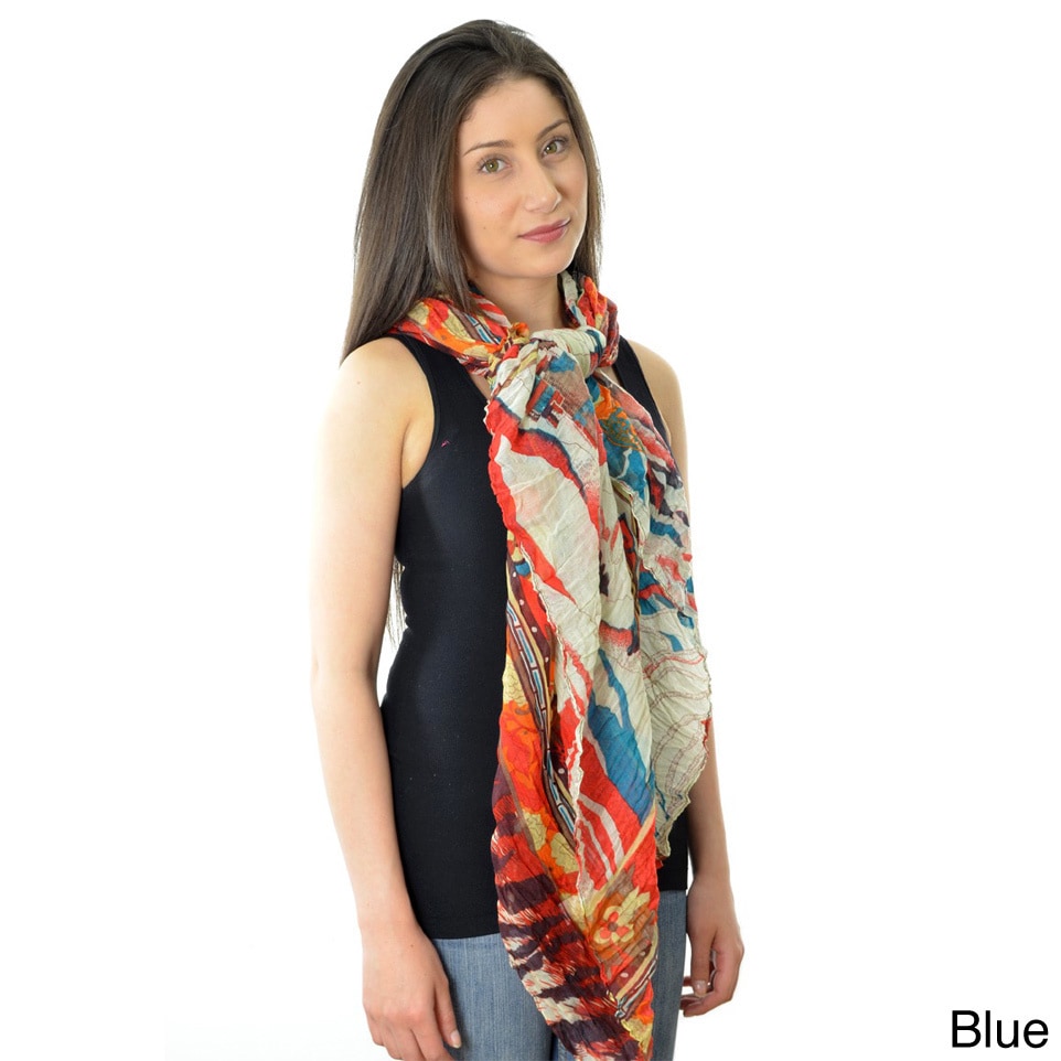 La77 Village inspired Womens Animal And Floral print Scarf