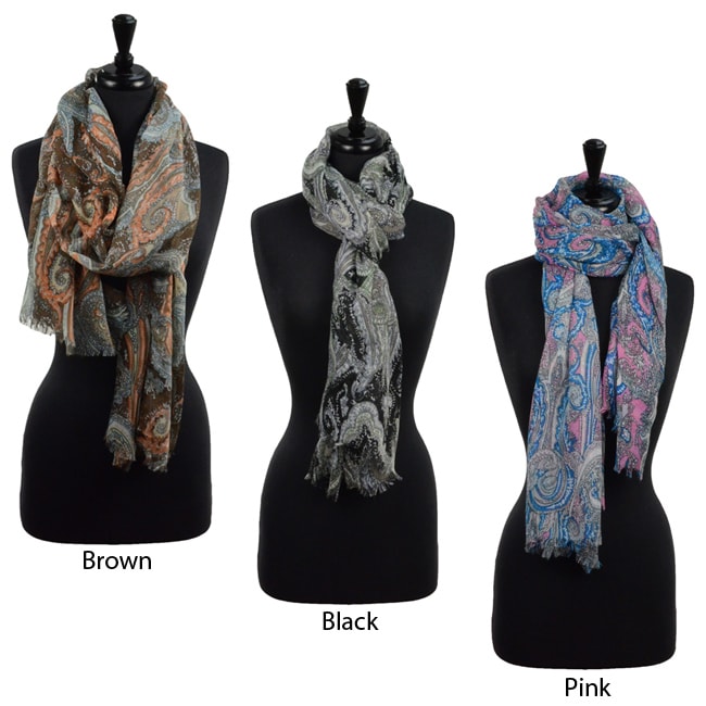 La77 Womens Twill Paisley Scarf