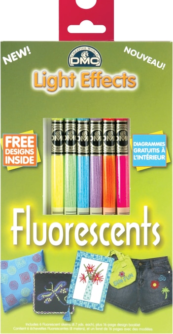 Dmc Light Effects Floss Pack 6/pkg fluorescent