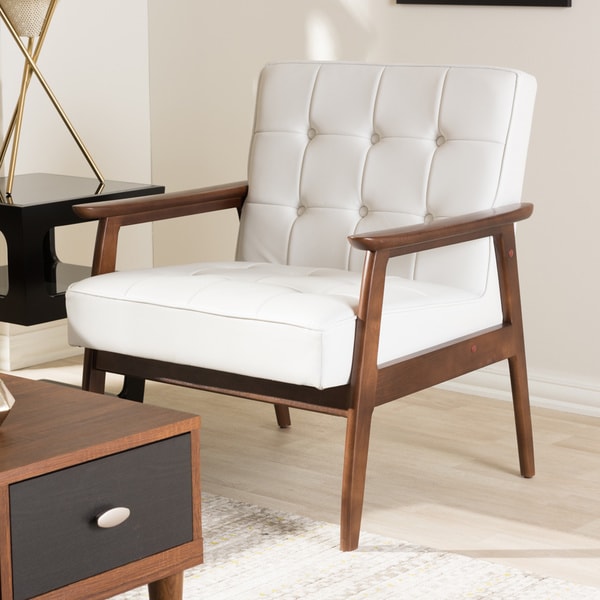 Shop Stratham White Mid-century Modern Club Chair - Free Shipping Today