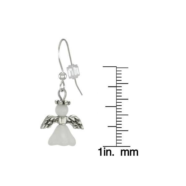 Handmade silver angel earrings