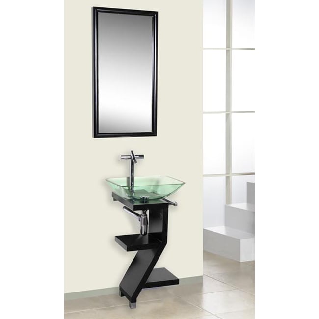 Dreamline 3 piece Contemporary Black Wood Vanity Set