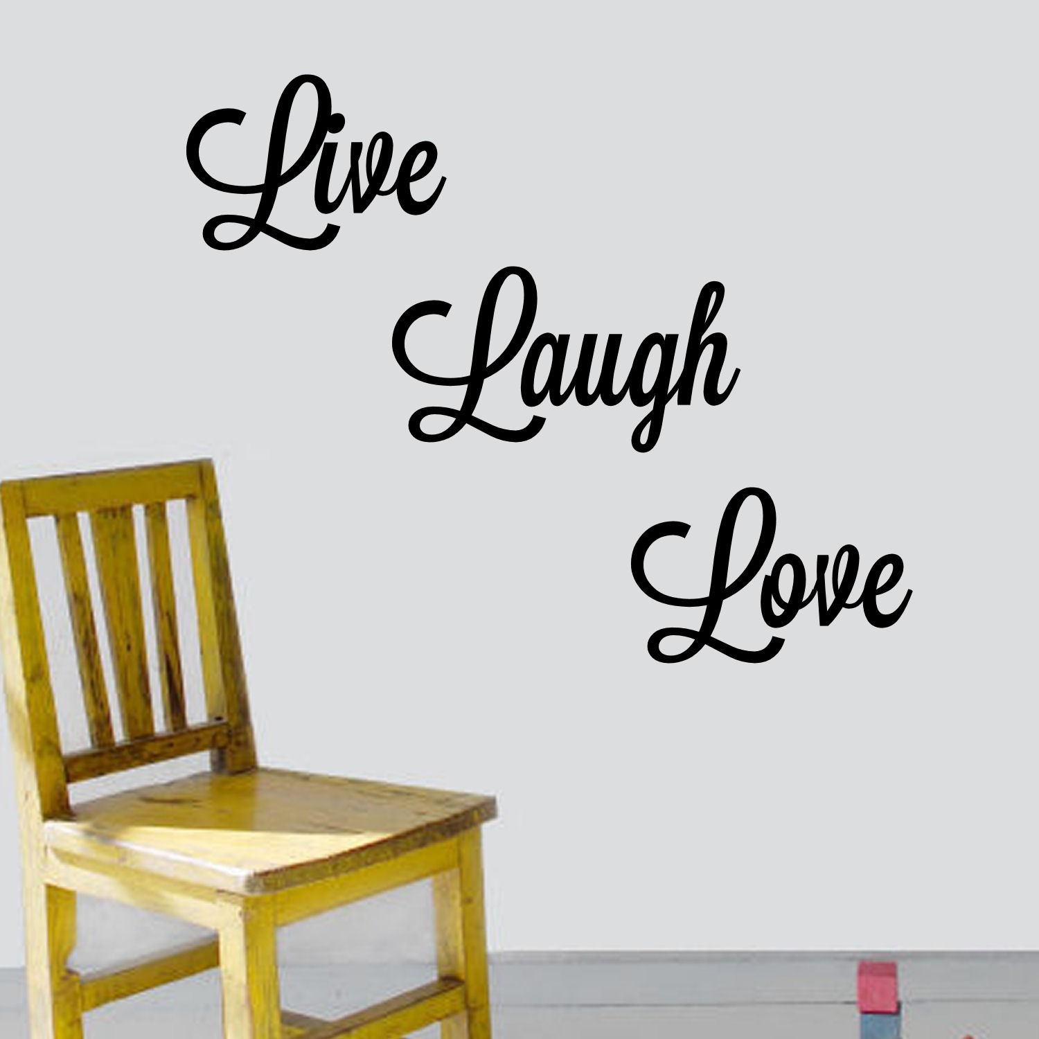 wall decals live love laugh