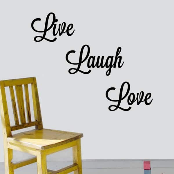 small Wall Quotes decals Removable stickers decors Vinyl art-Live laugh love