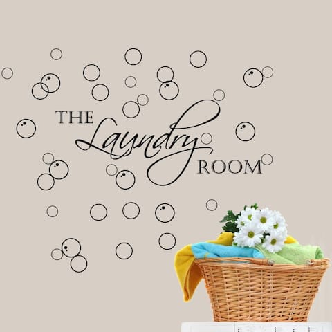 Decal the Walls Laundry Room with Bubbles Vinyl Wall Art Decal