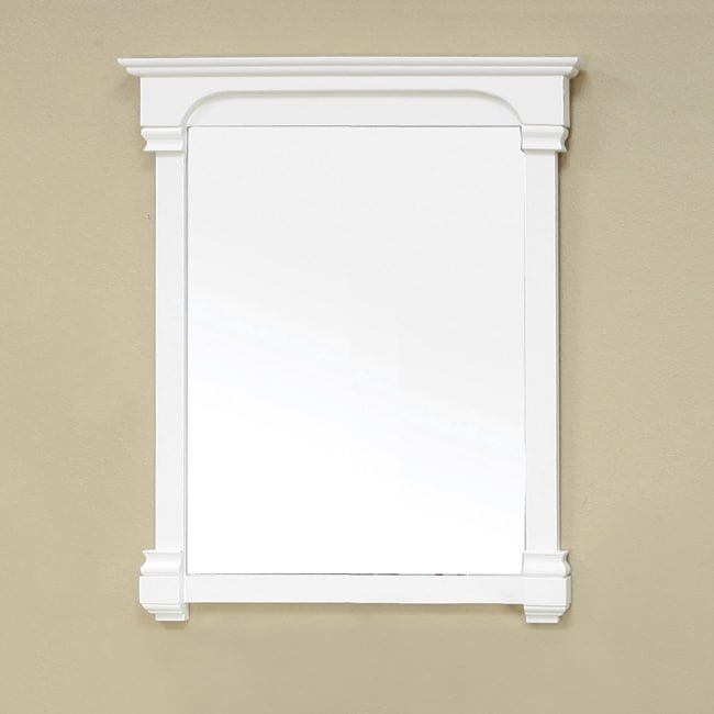 Olivia 36 inch Cream White Wood Mirror Today $194.99