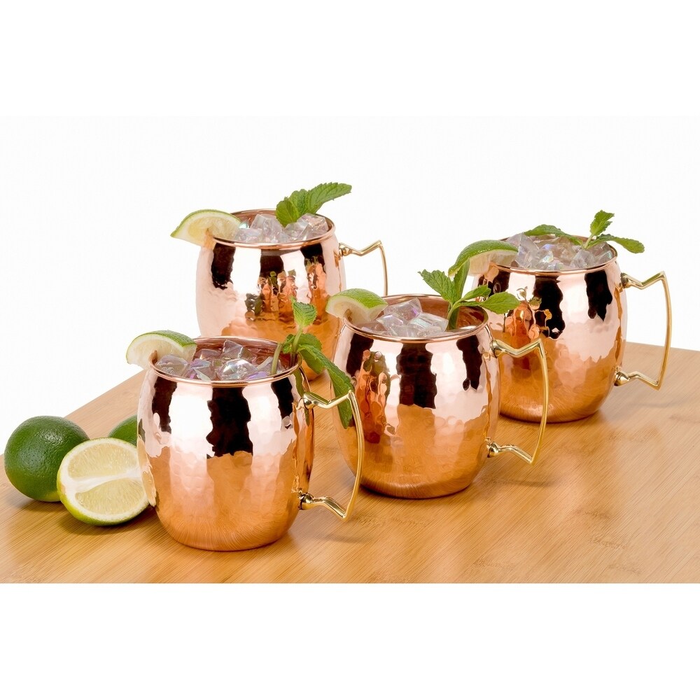 overstock.com | Old Dutch Hammered Copper Moscow Mule Mugs (Set of 4)