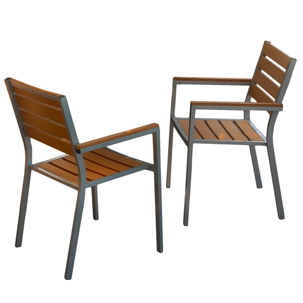 Lanai Natural Poly Wood Outdoor Chairs (Set of 2) by Christopher Knight Home