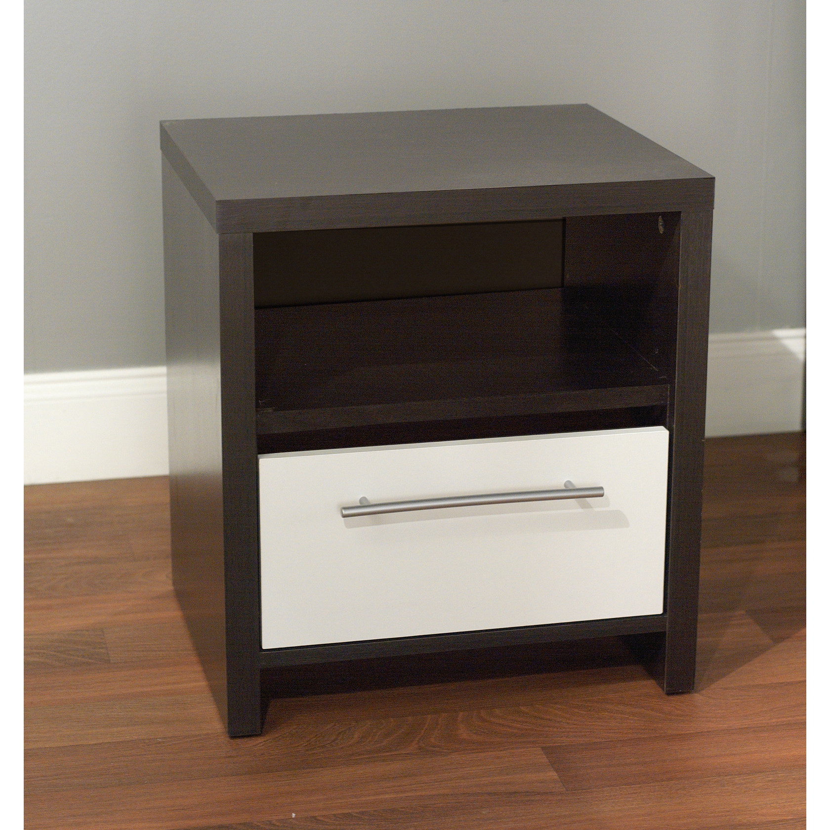 Shop Simple Living White Espresso Night Stand On Sale Overstock 7018494