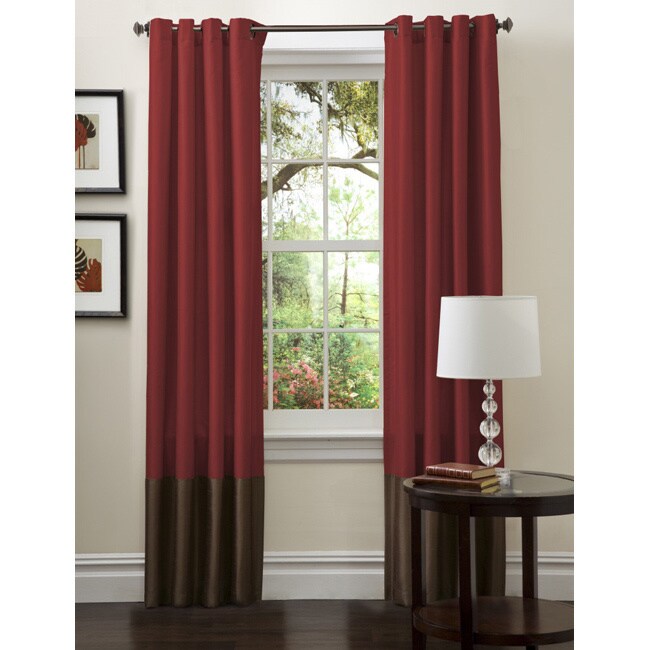 Lush Decor Prima Red Chocolate Curtain Panels Set Of 2 Lush Decor Prima Red Chocolate