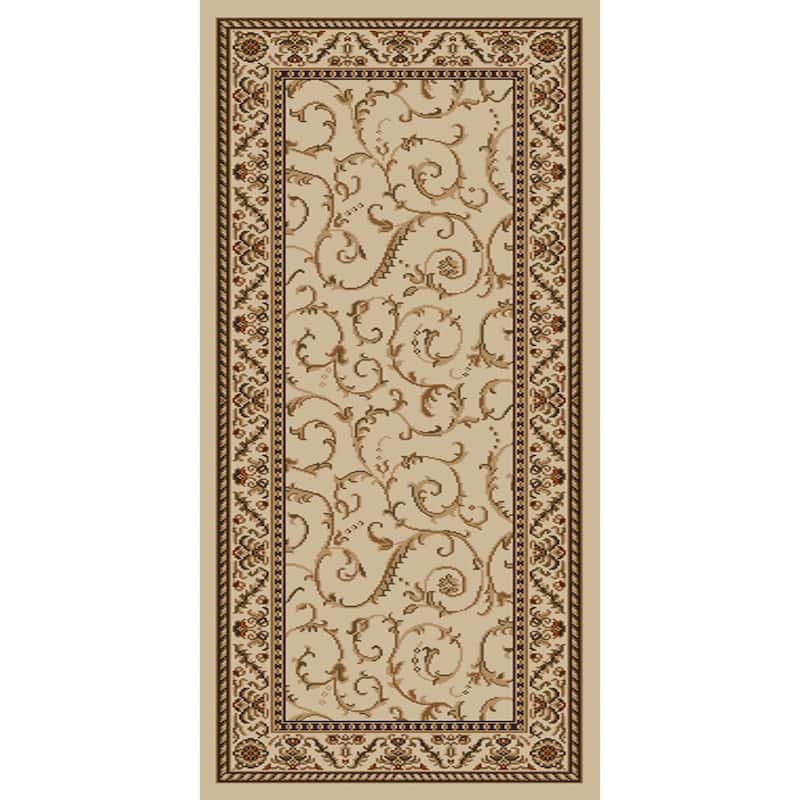 Admire Home Living Amalfi Transitional Scroll Pattern Area Rug