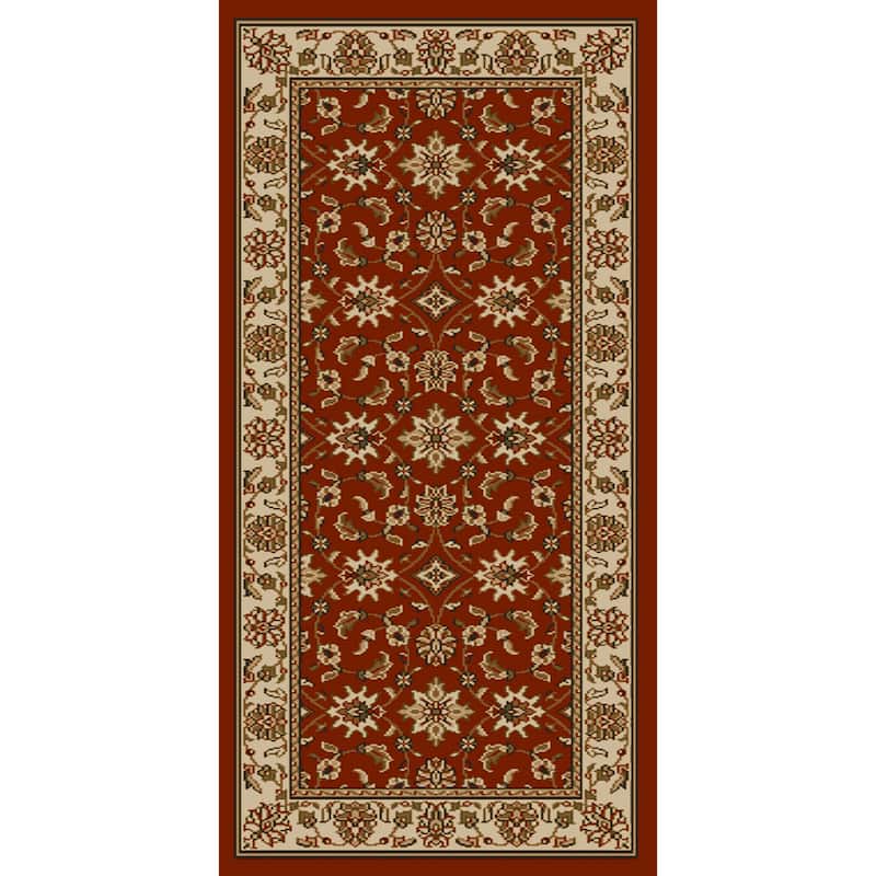 Admire Home Living Amalfi Traditional Floral Sarouk Pattern Area Rug