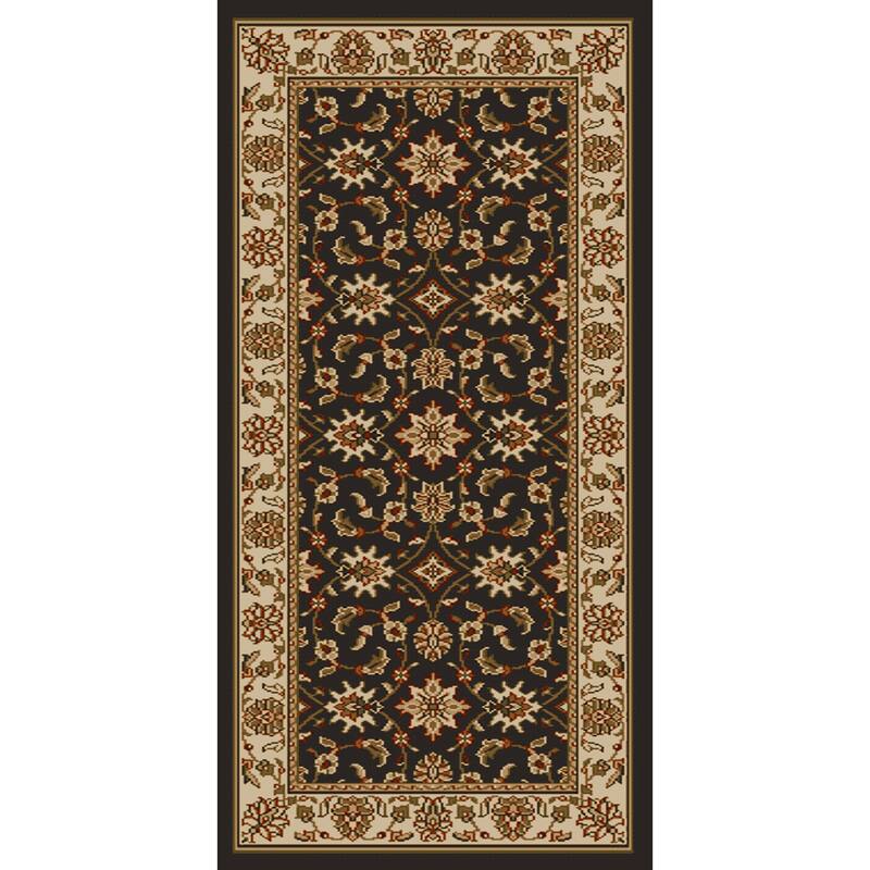 Admire Home Living Amalfi Traditional Floral Sarouk Pattern Area Rug