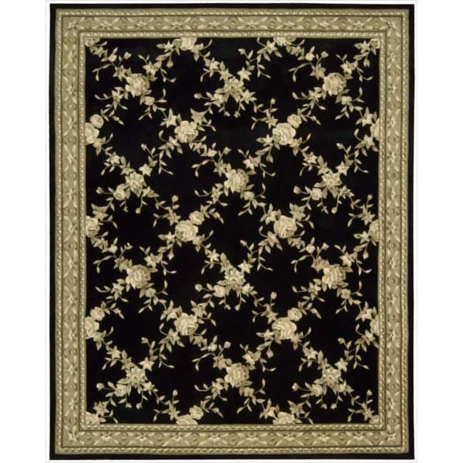 Nourison Julian Hand-tufted Area Rug - 8' x 11" - Black - Rectangle