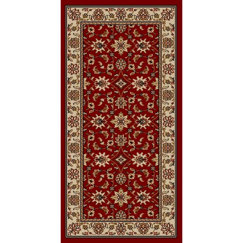 Admire Home Living Amalfi Traditional Floral Sarouk Pattern Area Rug