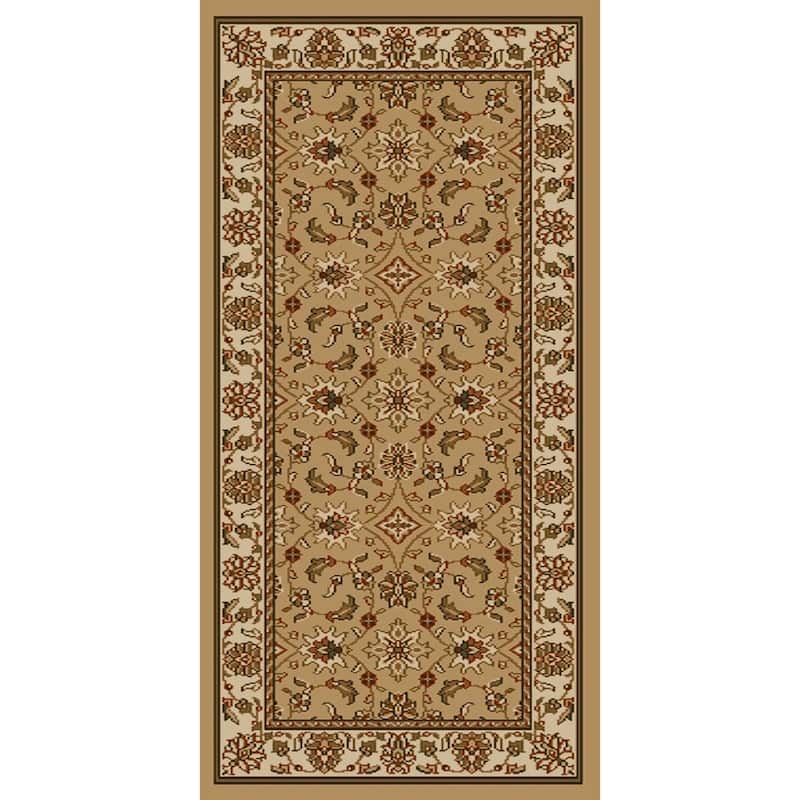 Admire Home Living Amalfi Traditional Floral Sarouk Pattern Area Rug