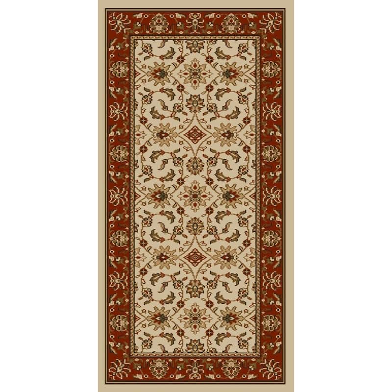 Admire Home Living Amalfi Traditional Floral Sarouk Pattern Area Rug