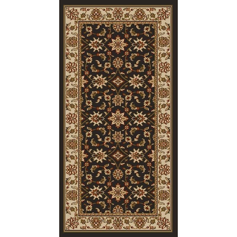 Admire Home Living Amalfi Traditional Floral Sarouk Pattern Area Rug